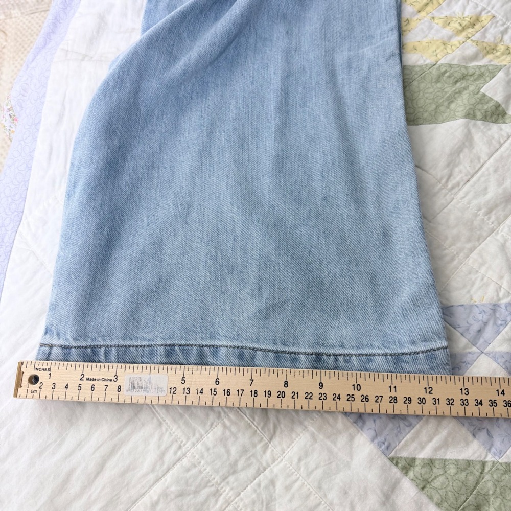 NEW Democracy Ab-leisure Skyrise Wide Leg Jeans Light Wash Blue XL B2735VLN - Picture 13 of 13